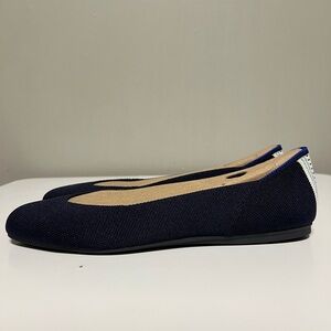 Rothy's The Square Navy Knit Ballet Flats Shoes Women’s US 9 UK 8.5 EU 40